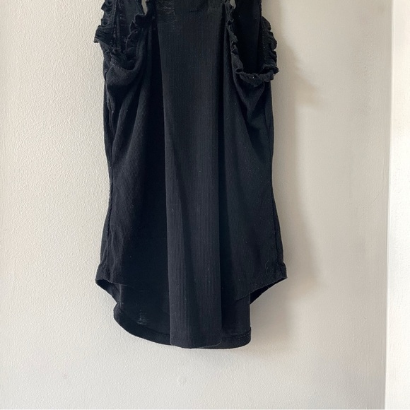 Chaser Black Ruffle Racerback Tank Top | Small - Picture 5 of 6